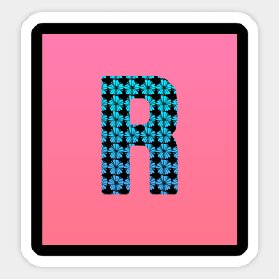 Letter R From Roses Sticker